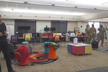 The RaiderWerx cell provides tools like computers, 3-D printers, and even a podcast studio to develop new ideas for the branch.(Nick Nelson)