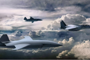 A Skyborg conceptual design for an unmanned combat aerial vehicle. [US Air Force]