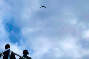 Parker Downey, with Kitty Hawk, and Air Force Reserve Capt. Terrence McKenna, manually operate the Heaviside as external pilots through all phases of vertical lift and fixed-wing flight at the Kitty Hawk Corporation's facility in Palo Alto, Calif. 